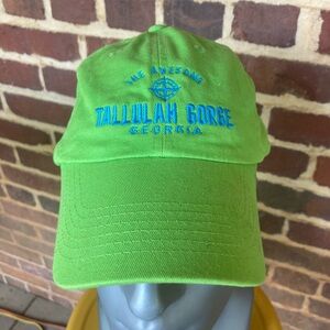 Adjustable ball cap with embroidery reading “The Awesome Tallulah Gorge Georgia”
